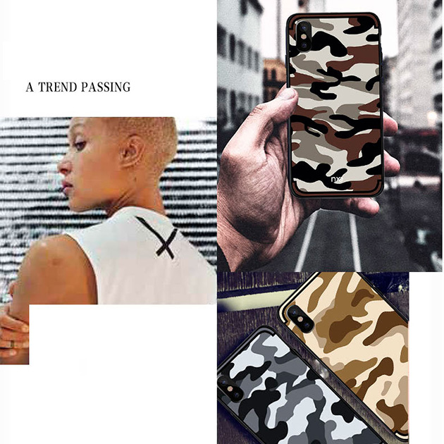 เคสลายพราง iPhone , เคส iPhone XS MAX , XS , XR iPhone 7 , 8 Plus